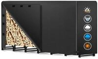 LuxusKollektion Kaminholzregal Kaminholzregal Metall Abdeckung 600D PU 243 CM