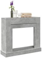 vidaXL Dekokamin, Kaminumrandung Betongrau 100x30x87,5 cm Holzwerkstoff