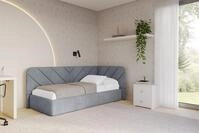 ALTDECOR Jugendbett FIKY (Jugendbett mit Bettkasten und Lattenrost, Polsterbett...