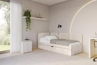 ALTDECOR Jugendbett ALVY (Jugendbett mit Bettkasten und Lattenrost, Polsterbett mit
