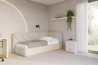 ALTDECOR Jugendbett FIKY (Jugendbett mit Bettkasten und Lattenrost, Polsterbett...