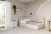 ALTDECOR Jugendbett FIKY (Jugendbett mit Bettkasten und Lattenrost, Polsterbett...