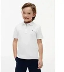 Tommy Hilfiger Poloshirt FLAG POLO Kinder bis 16 Jahre mit Polokragen wei&szlig; 14...