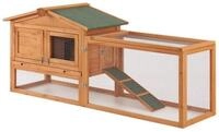 en.casa Kleintierk&auml;fig, &raquo;Oberursel&laquo; Kaninchenstall 68x156x52cm Tannenholz