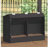 vidaXL Futter- und Wasserspender, Kaninchenf&uuml;tterer Schwarz 64,5 x 25,5 x 45,5...