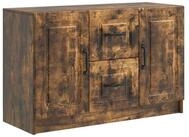 vidaXL Sideboard 89 x 34,5 x 57 cm Sideboard Wohnzimmer Schrank Ger&auml;ucherte...