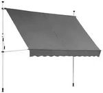 Mucola Klemmmarkise LED Klemmmarkise 150-400cm Balkon Sonnenschutz Terasse