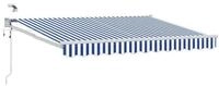 vidaXL Markise Elektrische ausziehbare Markise Blau und Wei&szlig; 3,5 x 2 m (1-St)
