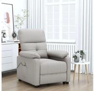 vidaXL Massagesessel, Massagesessel Taupe Stoff