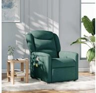 vidaXL Massagesessel, Massagesessel Dunkelgr&uuml;n Stoff