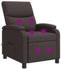vidaXL Sessel Massage Relaxsessel Dunkelbraun Stoff (1-St)