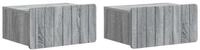 vidaXL Nachttisch 49 x 34,5 x 24 cm Nachttisch h&auml;ngend 2er Set Nachtschrank...