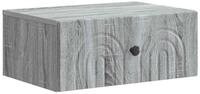 vidaXL Nachttisch Wandmontierter Nachttisch Sonoma-Grau 49 x 34,5 x 20 cm (1-St)