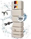 4rain Regentonne SLIM Regentonne Wandtank Komplett-Set 350 L, sandbeige, 350 l