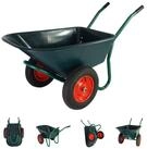 TRUTZHOLM Schubkarre 2-Rad Schubkarre 100L 160kg Gartenschubkarre Luftr&auml;der
