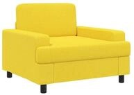 vidaXL Sessel Sessel Helles Gelb Stoff (1-St)