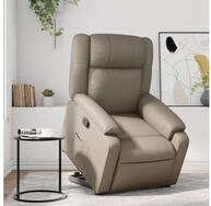 vidaXL Relaxsessel, Relaxsessel mit Aufstehhilfe Cappuccino-Braun Kunstleder