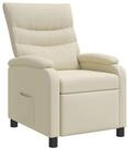 vidaXL Sessel Liegesessel Creme Kunstleder (1-St)
