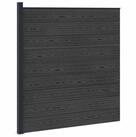 vidaXL Gartenzaun zaunset 175 x 186 cm WPC und Aluminium Schwarz, (1-St)