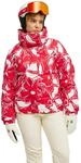 Snowboardjacke ROXY "Snow Winter Rebel 10K", Damen, Gr. L, rot (barberry floral
