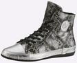 Sneaker ANDREA CONTI, Damen, Gr. 36, silber (schwarz, silberfarben), Glattleder,