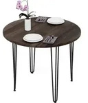 LAMO Manufaktur Esstisch Esstisch rund 90 cm St&auml;rke: 28mm, Farbe: Ebenholz,...