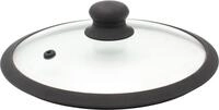 Kr&uuml;ger Deckel Glasdeckel Saphir mit Soft-Touch-Knopf, (1-tlg), hitzebest&auml;ndig...