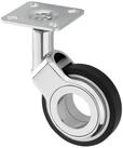 SO-TECH&reg; M&ouml;belrolle BERLIN &Oslash; 60 mm chrom / schwarz Design Lenkrolle,...