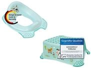 KiNDERWELT Tritthocker 2er-Set Funny Farm aquamarin WC Aufsatz + Hocker (2er Set,