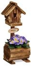 relaxdays Vogelhaus Deko Vogelhaus mit Blumentopf