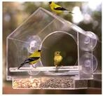 LuxusKollektion Futterhaus Vogelhaus f&uuml;r Fenster mit Saugn&auml;pfen, Acryl Bird...