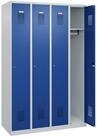 C+P Schranksystem C+P Spind Basis PLUS, 4 Abteile, 1850x1200x500mm, 7035/5010