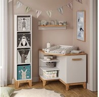 VitaliSpa&reg; Wickelkommode Malia, Wei&szlig;/Artisan/Artisan, 85 x 85.2 cm mit T&uuml;r