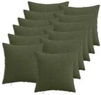 vidaXL Kissenbezug Kissenbezug 12 pcs HEERLEN Gr&uuml;n 45 x 45 cm Cord, (12 St&uuml;ck)