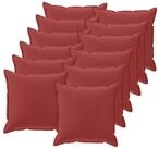 vidaXL Kissenbezug Kissenbezug 12 stk. HOUTEN Weinrot 50 x 50 cm Polyester, (12