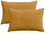 vidaXL Kissenbezug Kissenbezug 2 pcs ALMELO Gelb 50 x 70 cm Cord, (2 St&uuml;ck)