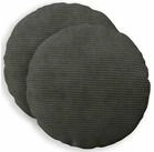 vidaXL Kissenbezug Kissenbezug 2 pcs HEERLEN Anthrazit &Oslash; 40 cm Cord, (2 St&uuml;ck)