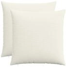vidaXL Kissenbezug Kissenbezug 2 pcs HEERLEN Creme 65 x 65 cm Cord, (2 St&uuml;ck)