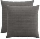 vidaXL Kissenbezug Kissenbezug 2 pcs HEERLEN Dunkelgrau 55 x 55 cm Cord, (2...