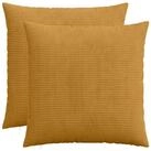 vidaXL Kissenbezug Kissenbezug 2 pcs HEERLEN Gelb 60 x 60 cm Cord, (2 St&uuml;ck)