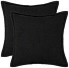 vidaXL Kissenbezug Kissenbezug 2 pcs HOUTEN Schwarz 70 x 70 cm Boucl&eacute;, (2...