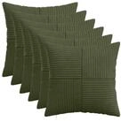 vidaXL Kissenbezug Kissenbezug 6 pcs ALMELO Gr&uuml;n 35 x 35 cm Cord, (6 St&uuml;ck)