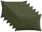 vidaXL Kissenbezug Kissenbezug 6 pcs ALMELO Gr&uuml;n 40 x 60 cm Cord, (6 St&uuml;ck)