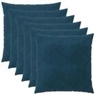 vidaXL Kissenbezug Kissenbezug 6 pcs HEERLEN Blau 55 x 55 cm Samt, (6 St&uuml;ck)