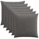 vidaXL Kissenbezug Kissenbezug 6 pcs HEERLEN Dunkelgrau 70 x 70 cm Cord, (6...