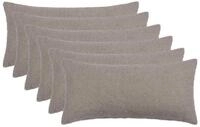 vidaXL Kissenbezug Kissenbezug 6 pcs HEERLEN Hellgrau 40 x 70 cm Boucl&eacute;, (6...