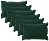 vidaXL Kissenbezug Kissenbezug 6 pcs HOUTEN Dunkelgr&uuml;n 40 x 60 cm Samt, (6...