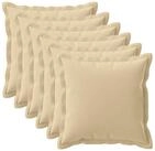 vidaXL Kissenbezug Kissenbezug 6 stk. HOUTEN Beige 70 x 70 cm Polyester, (6...