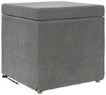 vidaXL Barhocker Hocker Dunkelgrau 41 x 41 x 40 cm Samt und Engineering Holz (1...