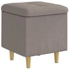 vidaXL Barhocker Ottoman mit Stauraum Taupe 40 x 40 x 45 cm Stoff (1 St)